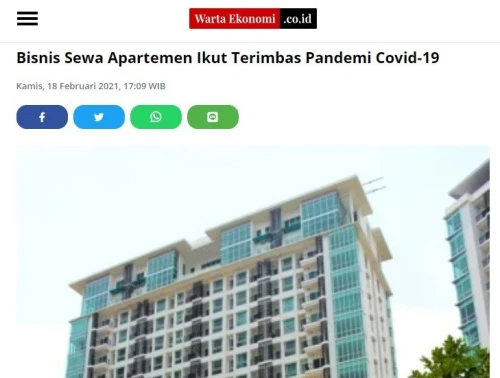 Bisnis Sewa Apartemen Ikut Terimbas Pandemi Covid-19 | KF Map – Digital Map for Property and Infrastructure in Indonesia